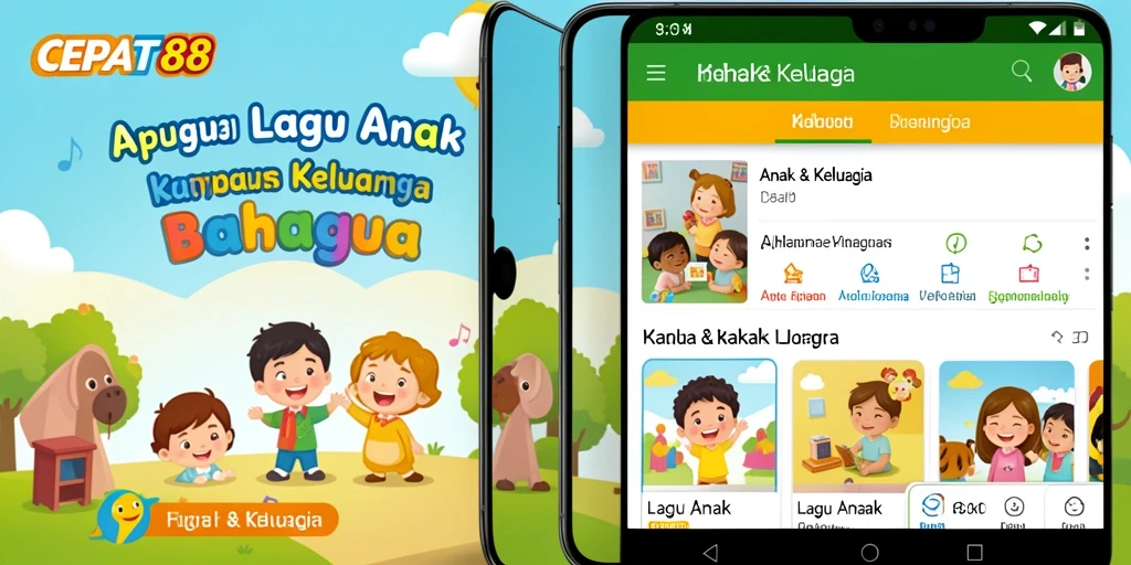 Antarmuka <strong>CEPAT88</strong> yang ramah anak dengan variasi lagu yang menarik.