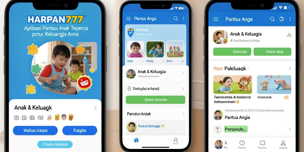 Antarmuka pengguna HARAPAN777 yang intuitif untuk memantau aktivitas anak.