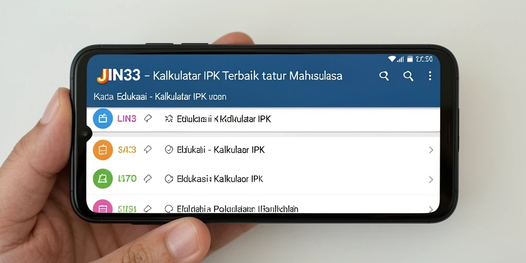 Antarmuka JIN33 yang sederhana dan efektif untuk Kalkulator IPK.