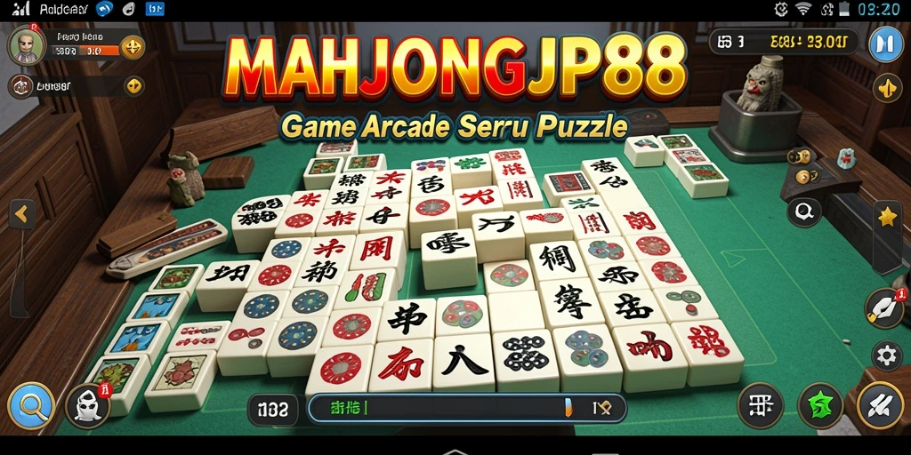 Antarmuka permainan MAHJONGJP88 dengan fungsi Arcade yang menarik.