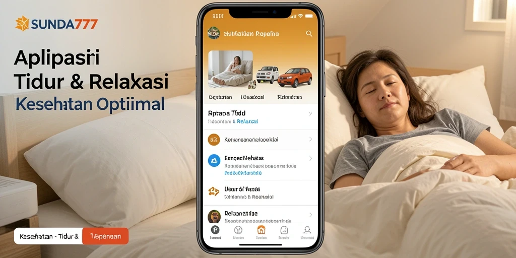Tampilan antarmuka SUNDA777 dengan fitur Tidur & Relaksasi.