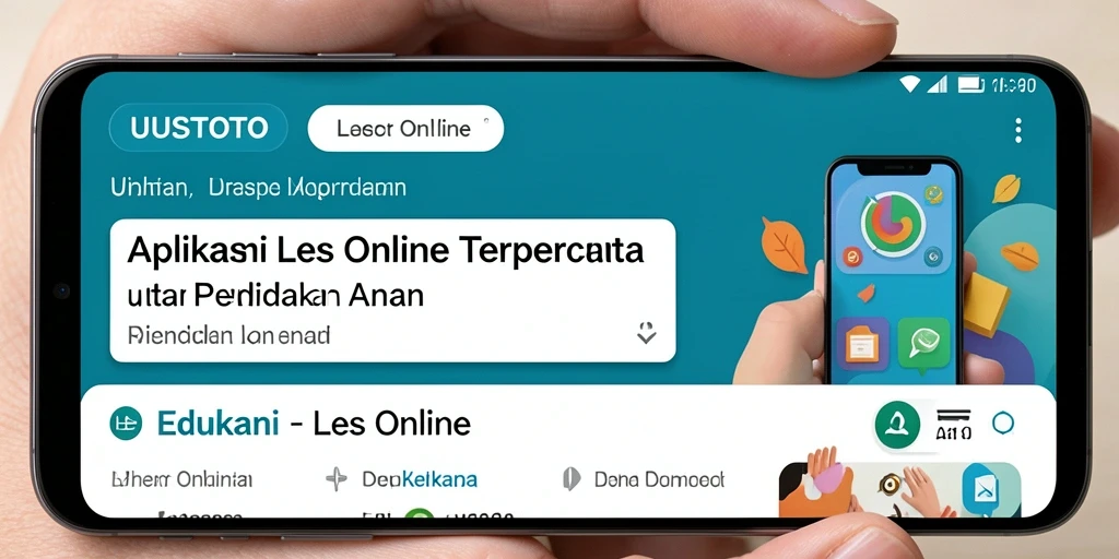 Tampilan utama UUSTOTO dengan pendidikan Les Online interaktif.