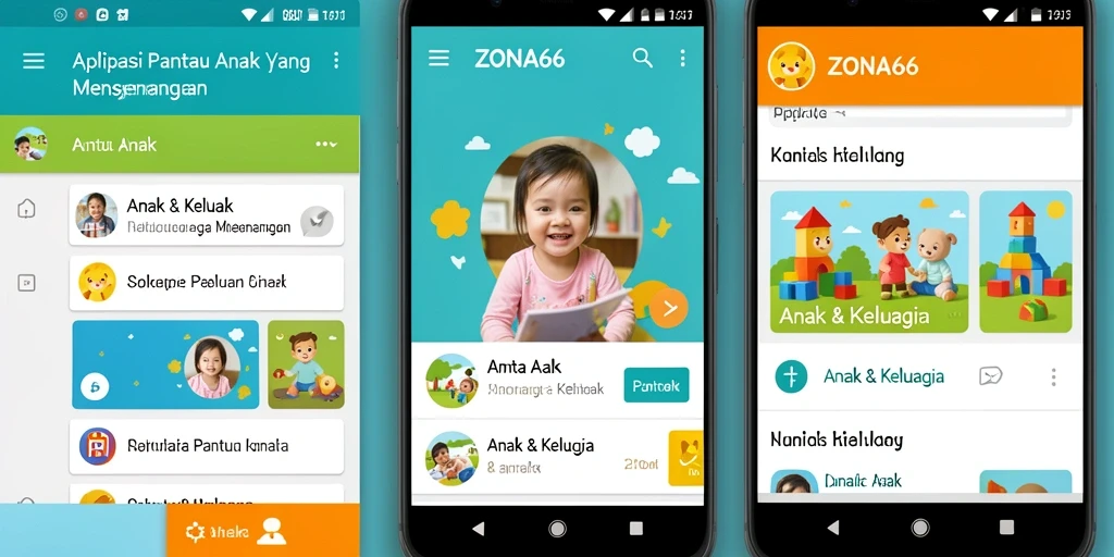 Antarmuka aplikasi ZONA66 untuk Pantau Anak yang ramah pengguna.